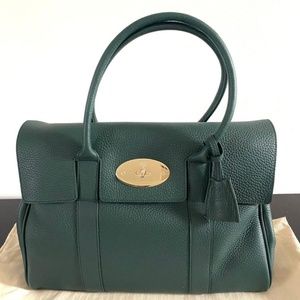 New Mulberry 'Bayswater' in Mulberry Green Leather Tote  - MSRP $1650
